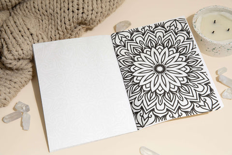 Flower of Life: A Coloring Journey Book Displayed