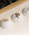 bath and shower bomb on table