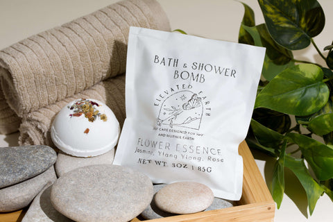 bath and shower bomb with packaging