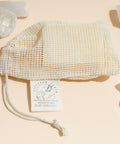 soap saver bag holding soap bar